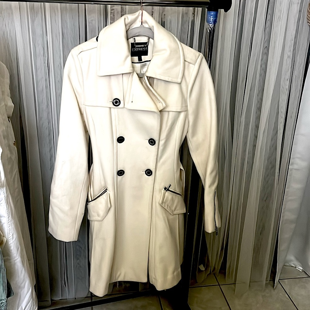 Express Wool Cream Peacoat